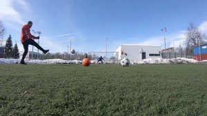 Удары по воротам. Сейвы вратаря. Тренировочная база ПФК ЦСКА.