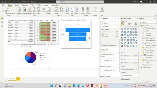 Power bi Project1 # Student survey #Tutorial power bi project for completion of certificate смотреть онлайн
