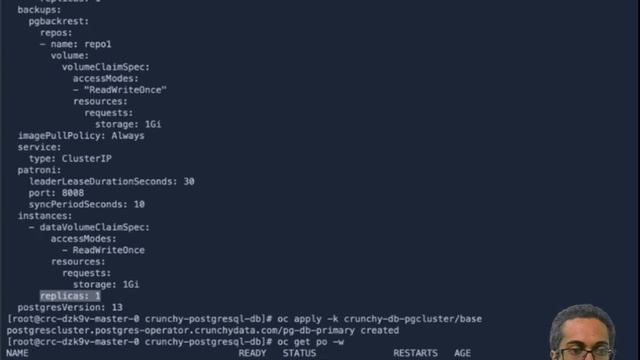 OpenShift - Crunchy Postgres DB install смотреть онлайн