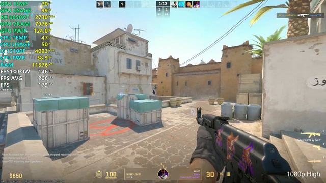 Core i3 12100F + RX 6650 XT : CS2 Counter-Strike 2 ( 1080p 1440p ) - March 2024 смотреть онлайн