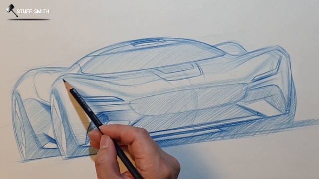 Car design Sketch# Jaguar Vision Gran Turismo Coupe # freehand drawing with pencil Ver.1#자동차 스케치 смотреть онлайн