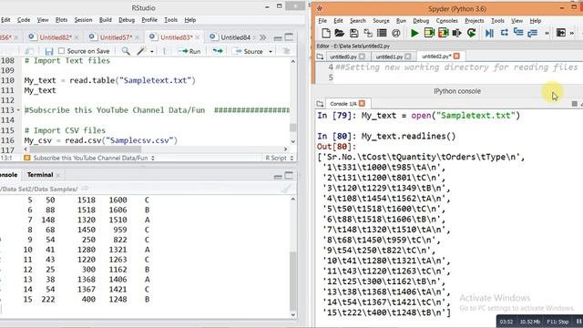 Data/Fun:-How to import Text Csv and Excel files in python and R смотреть онлайн