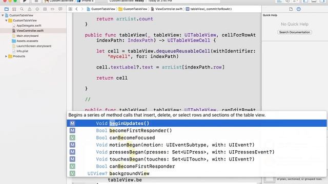 Delete and Reordering UITableviewCell : UItableviewCell using swift 3.0.1 and xcode 8.3.1 смотреть онлайн