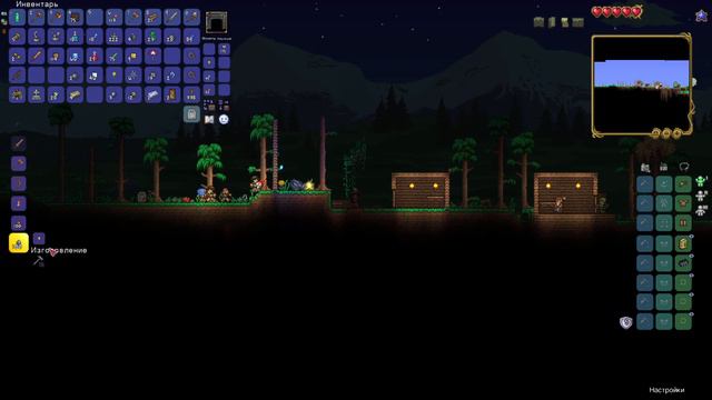 Заселились торговец и гид, в построенные мной дома Terraria #9 смотреть онлайн