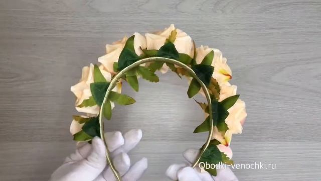 Видео обзор - ободок с розами "Песочные розы Evogue" смотреть онлайн