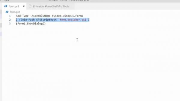 Building Windows Forms in VS Code with PowerShell