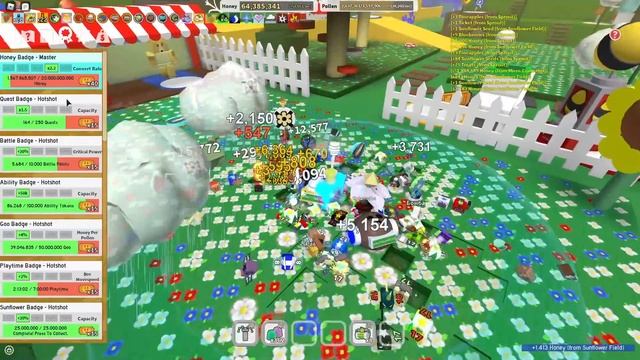 МЕГА ФАРМ НА МЕДОВУЮ МАСКУ В СИМУЛЯТОРЕ ПЧЕЛОВОДА!  Bee Swarm Simulator!
