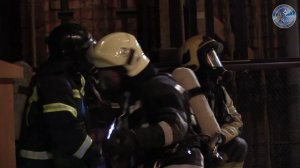 Пожарно-тактические учения на здании Ломоносовского Дворца Культуры