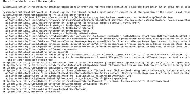 System.Data.Entity.Infrastructure.CommitFailedException: C# Multithreading & SQL Server 2012 смотреть онлайн
