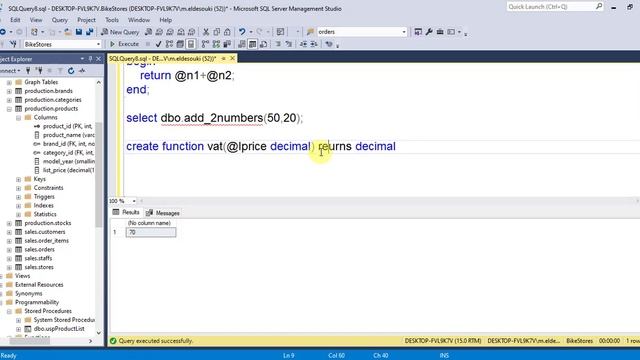 | SQL Server - 2nd Course | - | User Defined Functions | смотреть онлайн