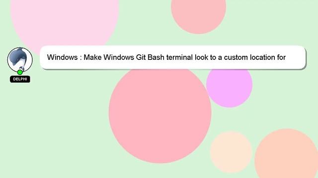 Windows : Make Windows Git Bash terminal look to a custom location for .bashrc & .bash_profile смотреть онлайн