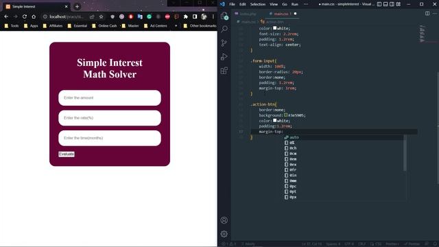 Create a Simple Interest Math App HTML, CSS, PHP смотреть онлайн