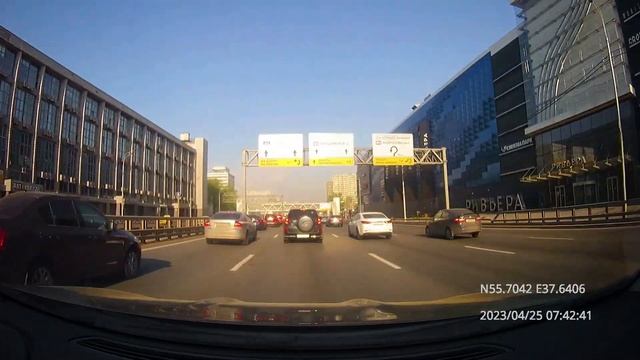 Driving in Moscow city: Текстильщики - Хорошёвский 25/04/2023 (timelapse) смотреть онлайн