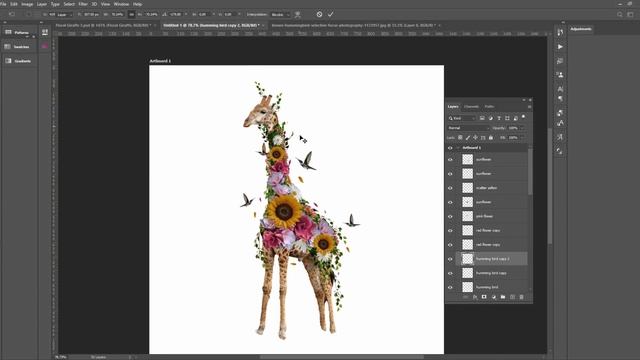 Photoshop Tutorial - Grow Ivy, Leaf and Flower on Animal смотреть онлайн
