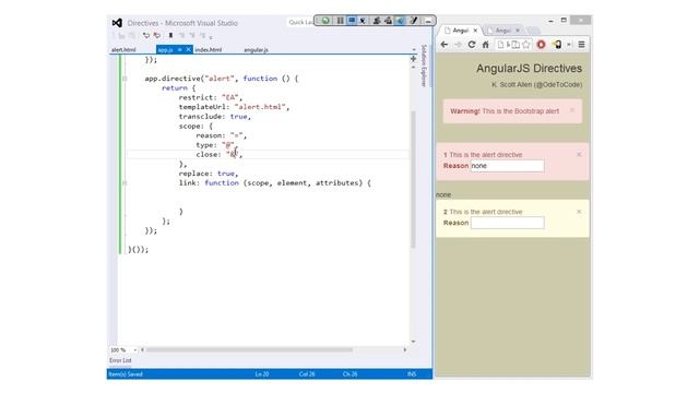 Creating custom directives for AngularJS смотреть онлайн