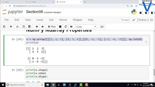 Python NumPy Tutorial #recipe3 | NumPy Array | Python Tutorial For Beginners | all in one code смотреть онлайн