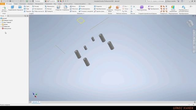 Autodesk Inventor. Создание детали из сборки. Команда наследование. смотреть онлайн