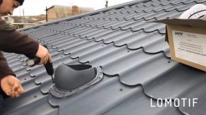 Монтаж аэратора на металлочерепицу.