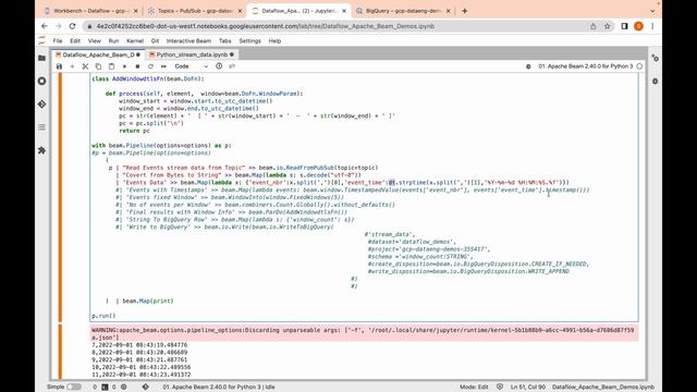 GCP Apache Beam stream data processing pipeline | Pub Sub , Dataflow , Big Query смотреть онлайн