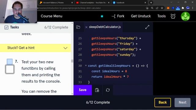 JavaScript Fundamentals #25 Sleep Debt Calculator смотреть онлайн