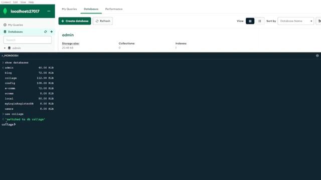 switch or change database || switch database || mongosh смотреть онлайн