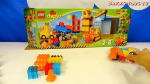 LEGO DUPLO 10813 Big Construction Site. ЛЕГО Дупло 10813 Большая стройплощадка. Строим из ЛЕГО Дупл