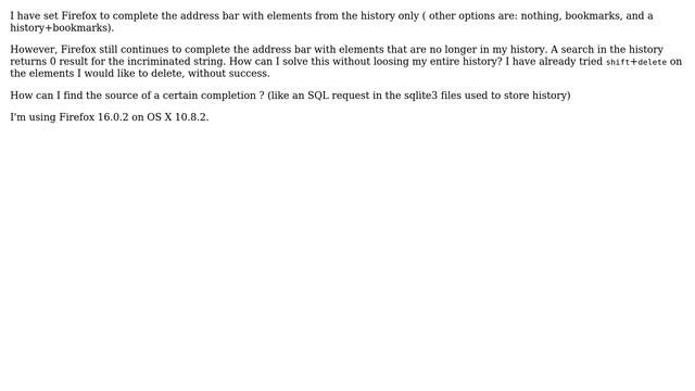Firefox completes the address bar with content absent from my history смотреть онлайн
