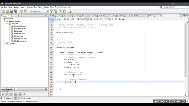 Java Class-2 Date:06/04/21 смотреть онлайн