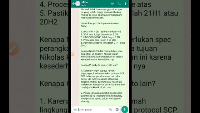 SPEK PC/ LAPTOP UNTUK MENJALANKAN NODE | INFO PI NETWORK смотреть онлайн