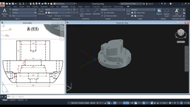 Mechanical Drawing | Create Counterbore & Countersink in AutoCAD смотреть онлайн