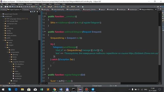 Laravel and Telegram-bot смотреть онлайн