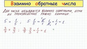 Обратные числа