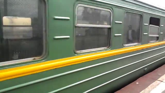 Электропоезд ЭМ2-021 станция Барыбино 31 08 2014 смотреть онлайн