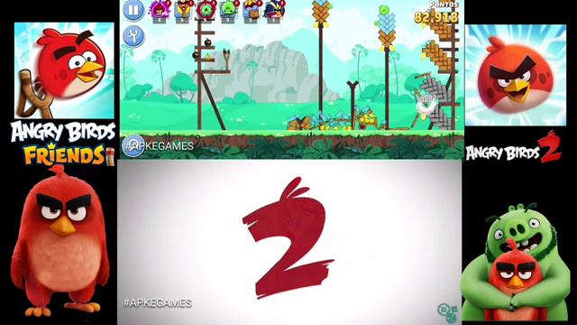 Angry Birds 2 vs Angry Birds Friends Gameplay смотреть онлайн
