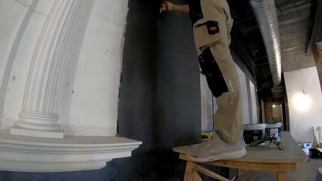 декоративная штукатурка, нанесение в ресторане "Птичка" смотреть онлайн