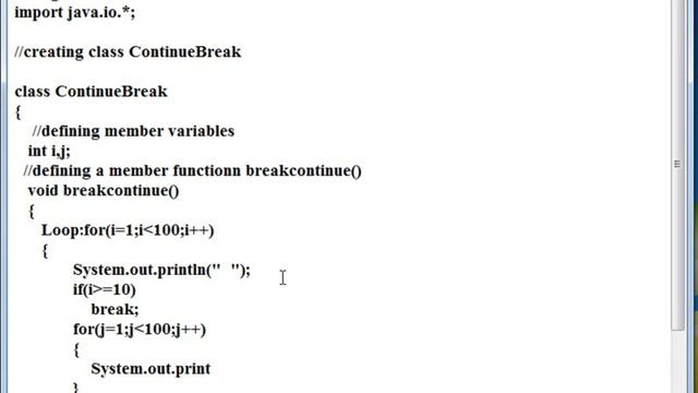 How to implement break and continue in java смотреть онлайн