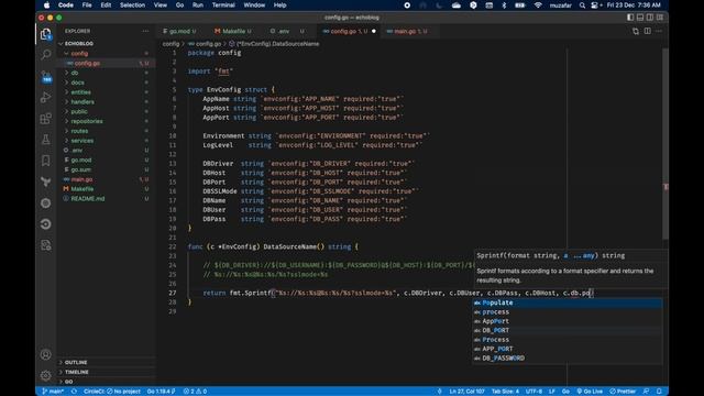 Building a Blog with Echo Framework | Database connection смотреть онлайн