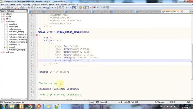 PART #4 PHP - MYSQL : CRUD - Cetak PDF Mudah dan Sederhana смотреть онлайн