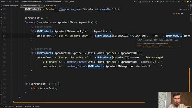 Laravel: Re-Validate Price/Stock on Order Submit смотреть онлайн