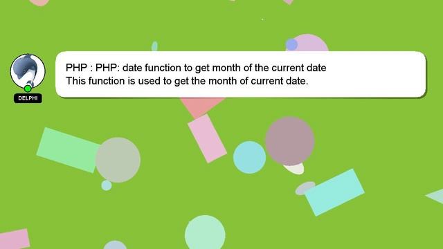 PHP : PHP: date function to get month of the current date смотреть онлайн