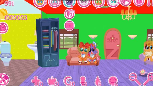 Карманная пони.Идем в Аквапарк Говорящего Тома.Играем.Май литл пони.