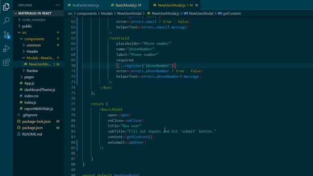 Material UI in React #6 - Form validation, Reusable Modal, Dynamic search functionality! смотреть онлайн
