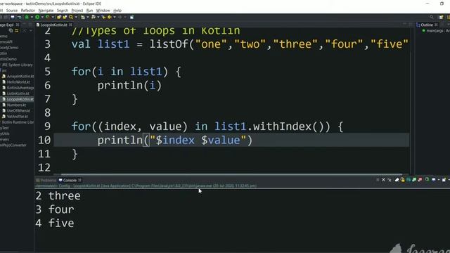 How to use Loops in Kotlin | Kotlin tutorial for beginners part 9. смотреть онлайн