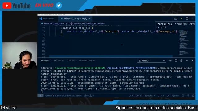 Implementando un chatbot grupal de Telegram + Heroku смотреть онлайн