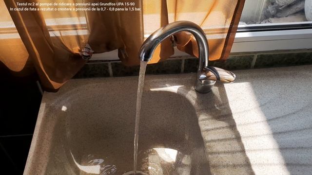 Testul nr.2 al pompei pentru ridicarea / cresterea presiunii apei Grundfos UPA 15-90