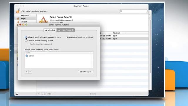 How to allow applications to access keychain in Mac® OS X™ смотреть онлайн