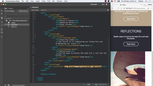 Create responsive grid layout | Part 2-Style text and image content смотреть онлайн