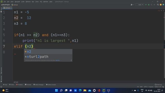 FIND THE LARGEST AMONG THREE NUMBERS IN PYTHON || PYTHON FOR ABSOLUTE BEGINNERS. смотреть онлайн