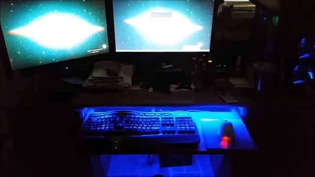 Indirect LED Lighting Computer Desk Keyboard Tray смотреть онлайн