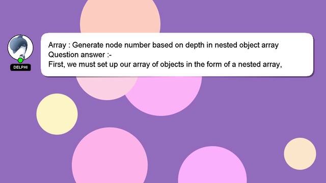 Array : Generate node number based on depth in nested object array смотреть онлайн